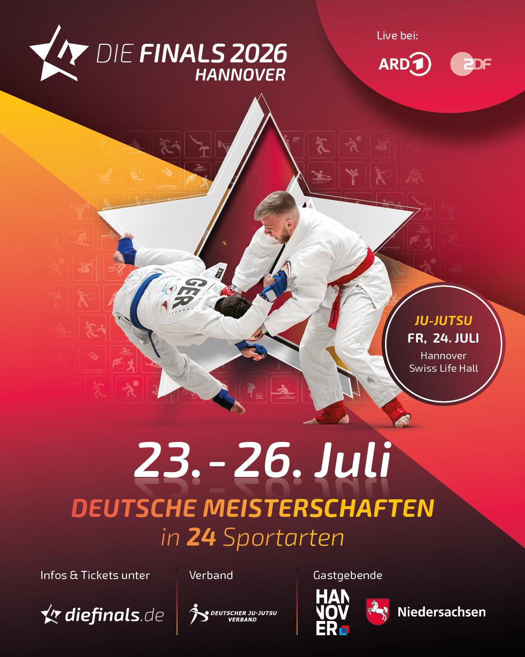 The Finals in Hannover 23.-26-07.2026 mit TSV-Beteiligung Schaltet ein! Zwei Athleten aus dem Kampfsportteam des TSV Westerhausen sind am Freitag in ARD und ZDF zu sehen! Das ZDF streamt am Freitag, 24.07.2026 ab 11.55 Uhr und die ARD ab ca. 14.15 Uhr
